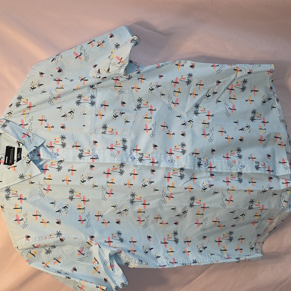 Public Opinion Blue Graphic Shirt Mens Large (Frank #7)